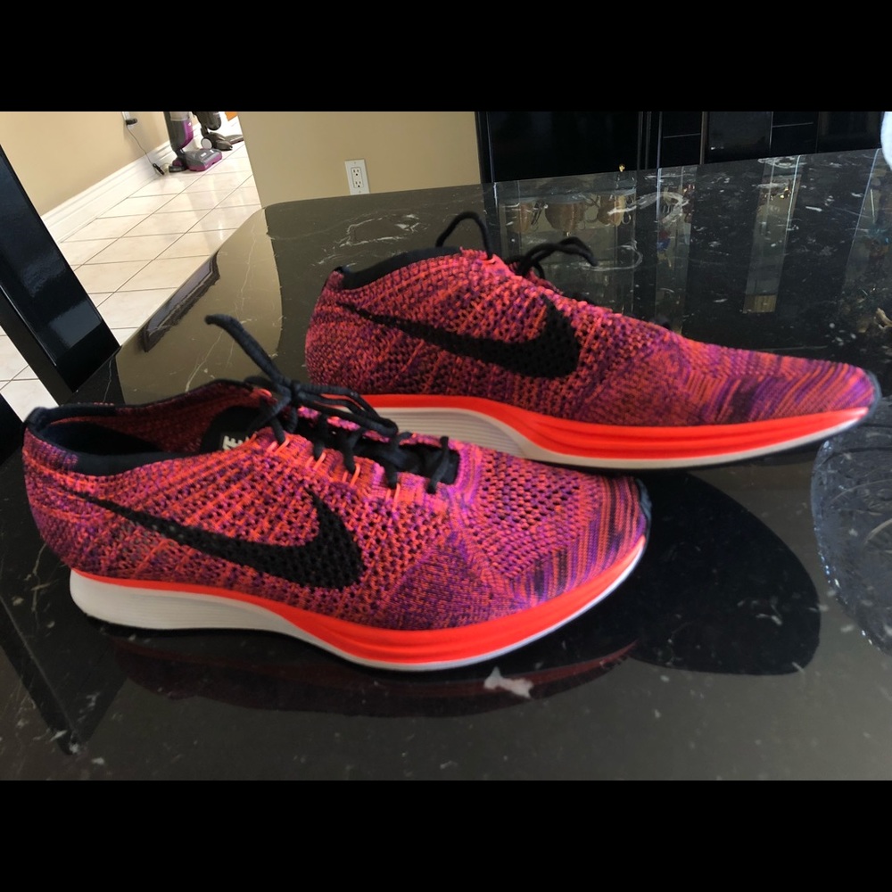 NIKE FLYKNIT RACER (HYPER ORANGE / VIVID PURPLE)